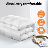 Luxurious 700GSM Queen Size Goose Down Feather Quilt by Giselle Bedding - Top-Down View