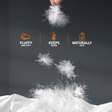 Luxurious King Size 800GSM Goose Down Feather Quilt by Giselle Bedding - Rear View