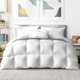 Luxurious King Size 800GSM Goose Down Feather Quilt by Giselle Bedding - Low Angle