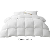 Giselle Bedding 500GSM Goose Down Feather Quilt Super King - Front View