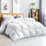 Giselle Bedding 500GSM Goose Down Feather Quilt Super King - Low Angle