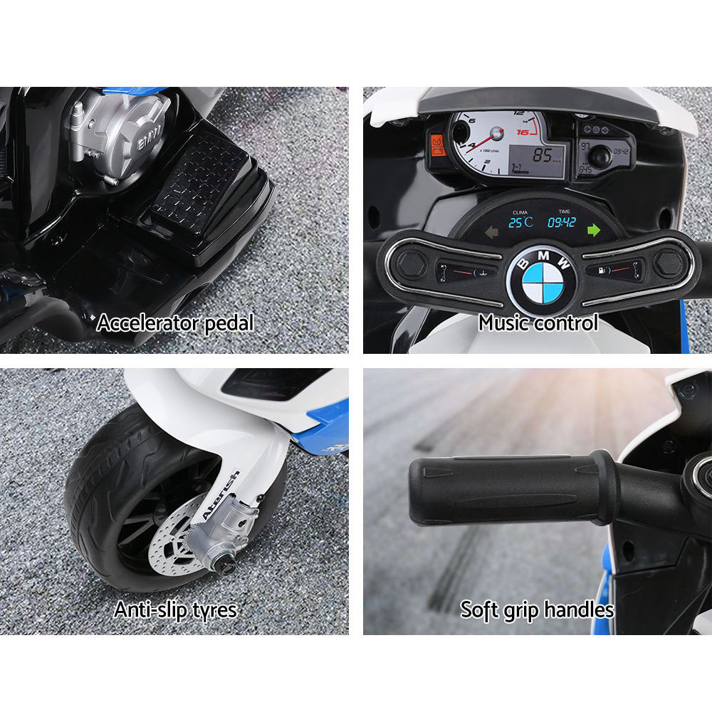 BMW S1000RR Kids Electric Ride-On Motorcycle - Blue, Licensed Mini Motorbike for Ages 3+