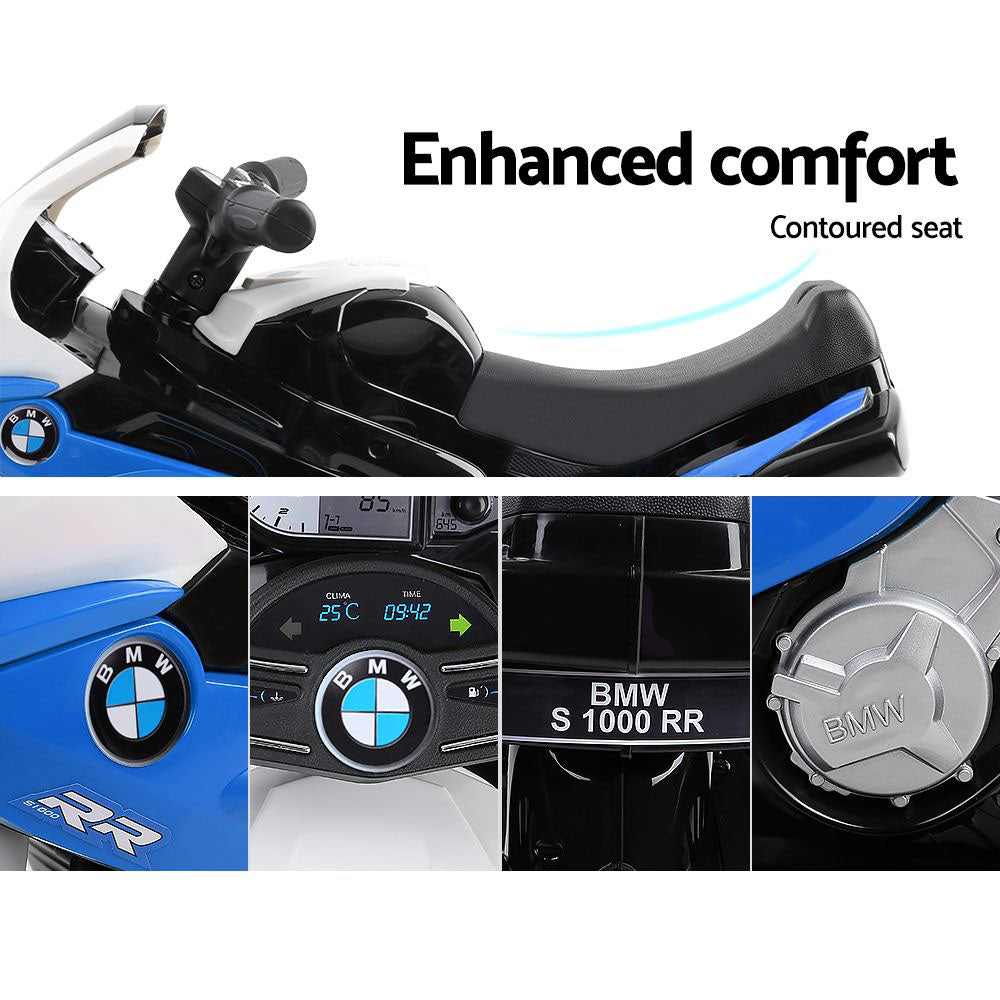 BMW S1000RR Kids Electric Ride-On Motorcycle - Blue, Licensed Mini Motorbike for Ages 3+