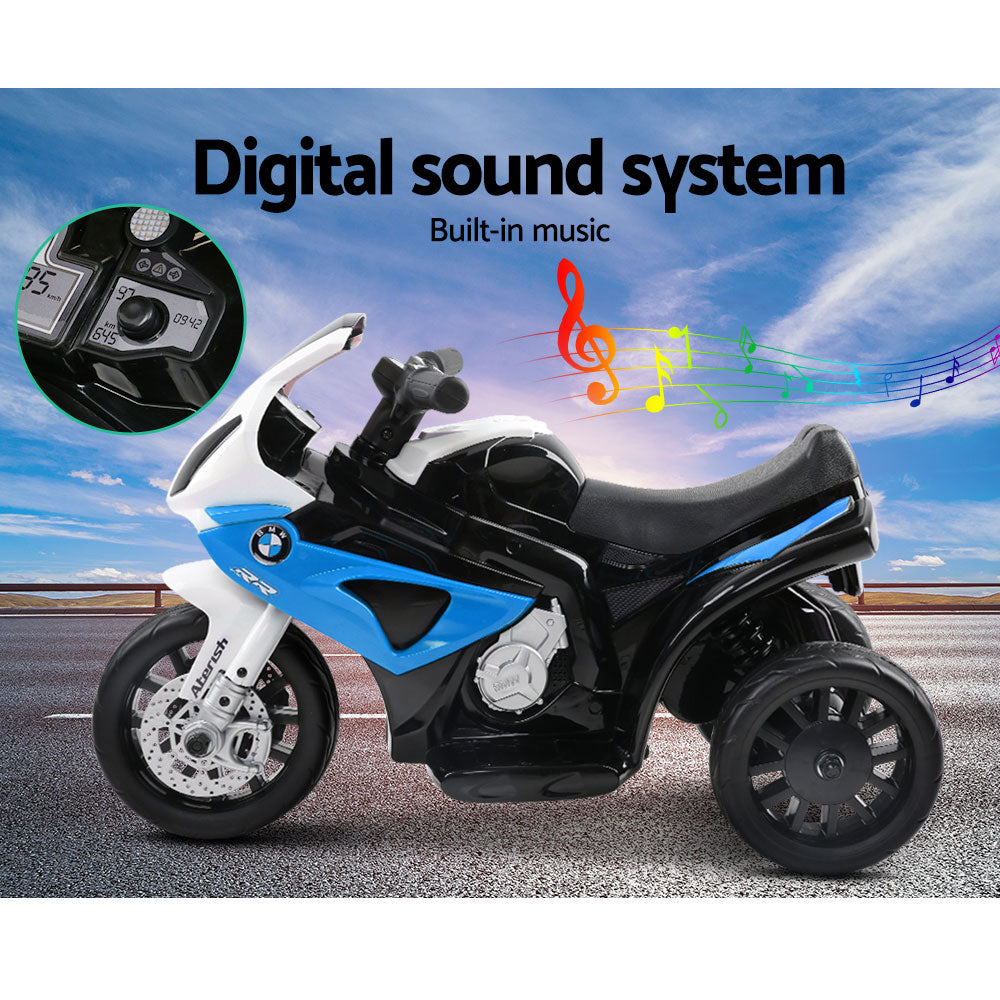 BMW S1000RR Kids Electric Ride-On Motorcycle - Blue, Licensed Mini Motorbike for Ages 3+