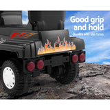 Electric Ride-On Truck for Kids - Rigo Black Battery-Powered Toy Car with Music and Lights - Rear View