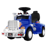 Electric Ride-On Truck for Kids - Rigo Blue Battery-Powered Toy Car for Children