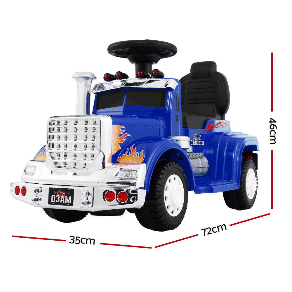 Electric Ride-On Truck for Kids - Rigo Blue Battery-Powered Toy Car for Children