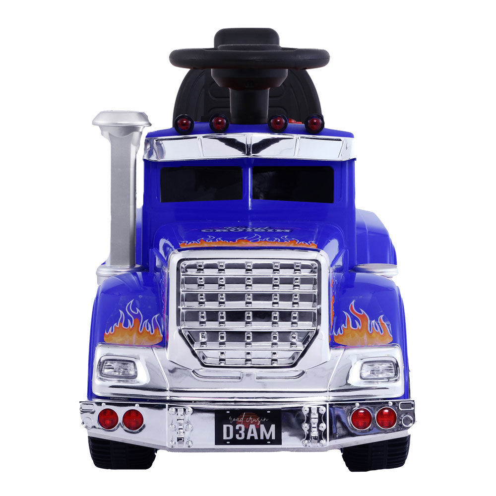 Electric Ride-On Truck for Kids - Rigo Blue Battery-Powered Toy Car for Children