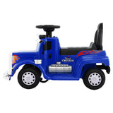 Electric Ride-On Truck for Kids - Rigo Blue Battery-Powered Toy Car for Children - Top-Down View