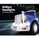 Electric Ride-On Truck for Kids - Rigo Blue Battery-Powered Toy Car for Children - 45-Degree Angle