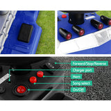 Electric Ride-On Truck for Kids - Rigo Blue Battery-Powered Toy Car for Children - Close-Up Angle