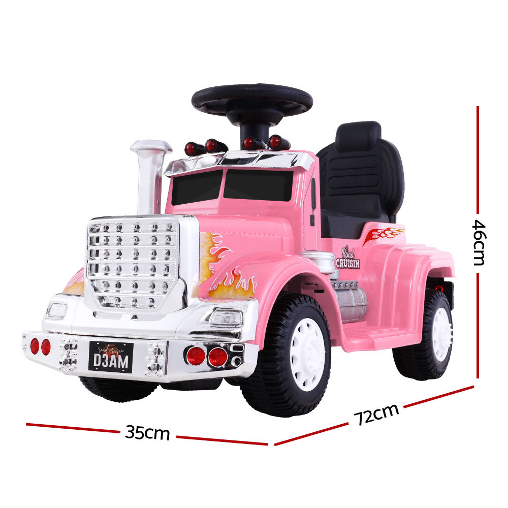 Kids Electric Ride-On Truck Toy - Rigo Pink Battery-Powered Car for Children
