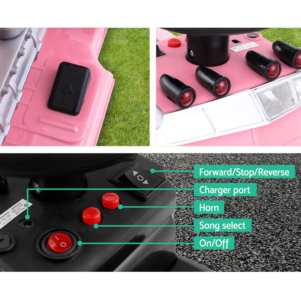Kids Electric Ride-On Truck Toy - Rigo Pink Battery-Powered Car for Children