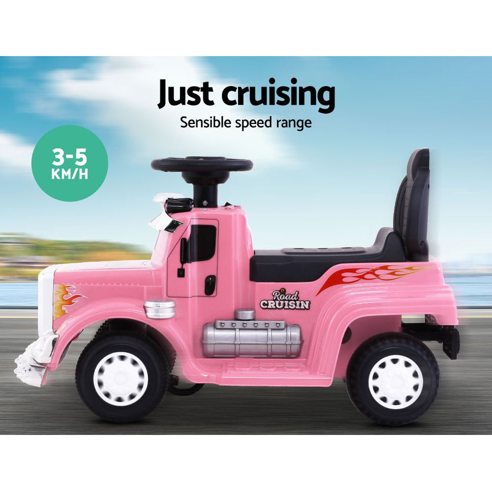 Kids Electric Ride-On Truck Toy - Rigo Pink Battery-Powered Car for Children