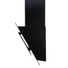 DEVANTI Rangehood 900mm Black Angled Side Draft Range Hood Canopy Glass 90cm