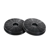 Devanti Replacement Carbon Charcoal Filters for Ductless Range Hoods - Pack of 2 - Side View