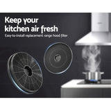 Devanti Replacement Carbon Charcoal Filters for Ductless Range Hoods - Pack of 2 - Front View
