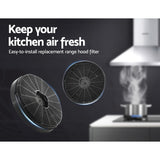 Devanti Replacement Carbon Filters for Ductless Range Hoods - Odour Absorbing Charcoal Filters - Rear View