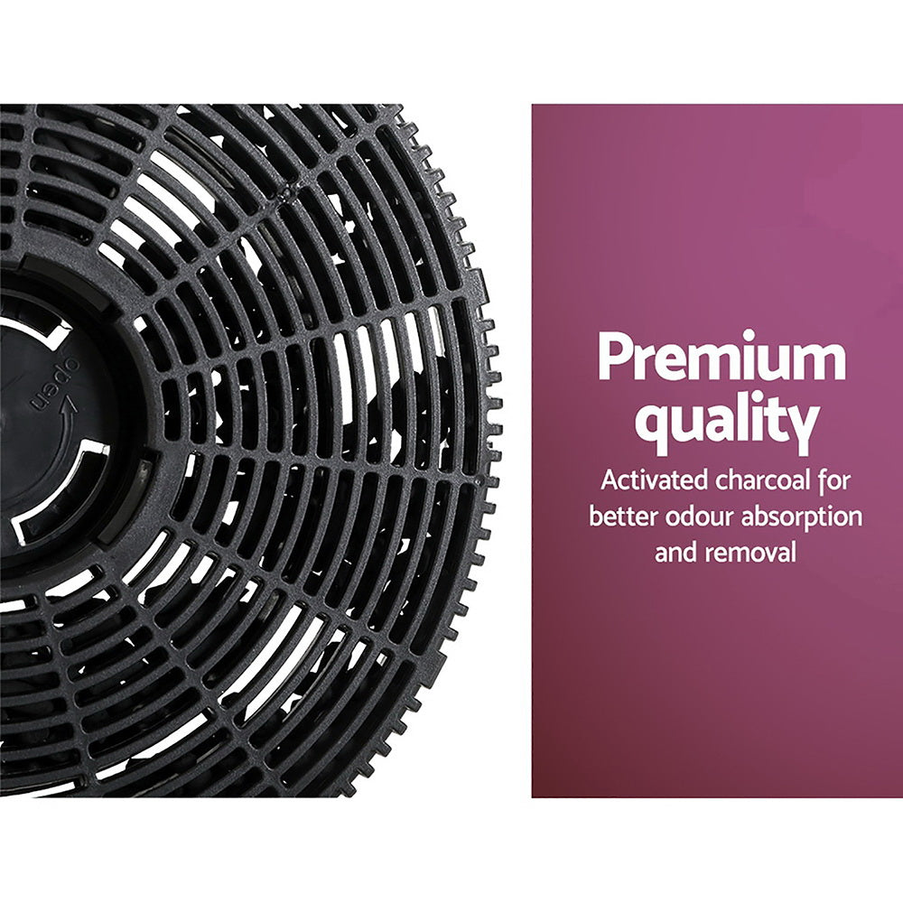 Devanti Replacement Carbon Filters for Ductless Range Hoods - Odour Absorbing Charcoal Filters