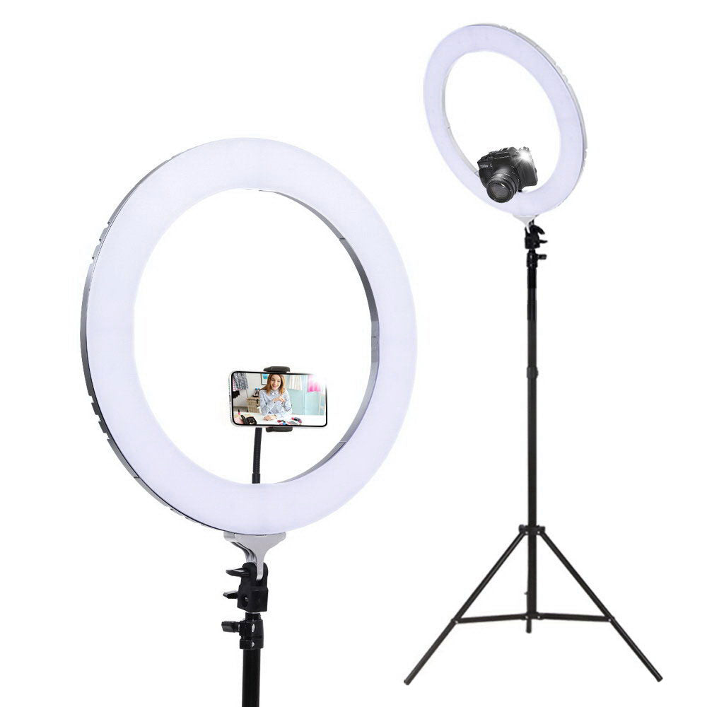 Embellir 19" Dimmable LED Ring Light with Adjustable Stand and Carry Bag