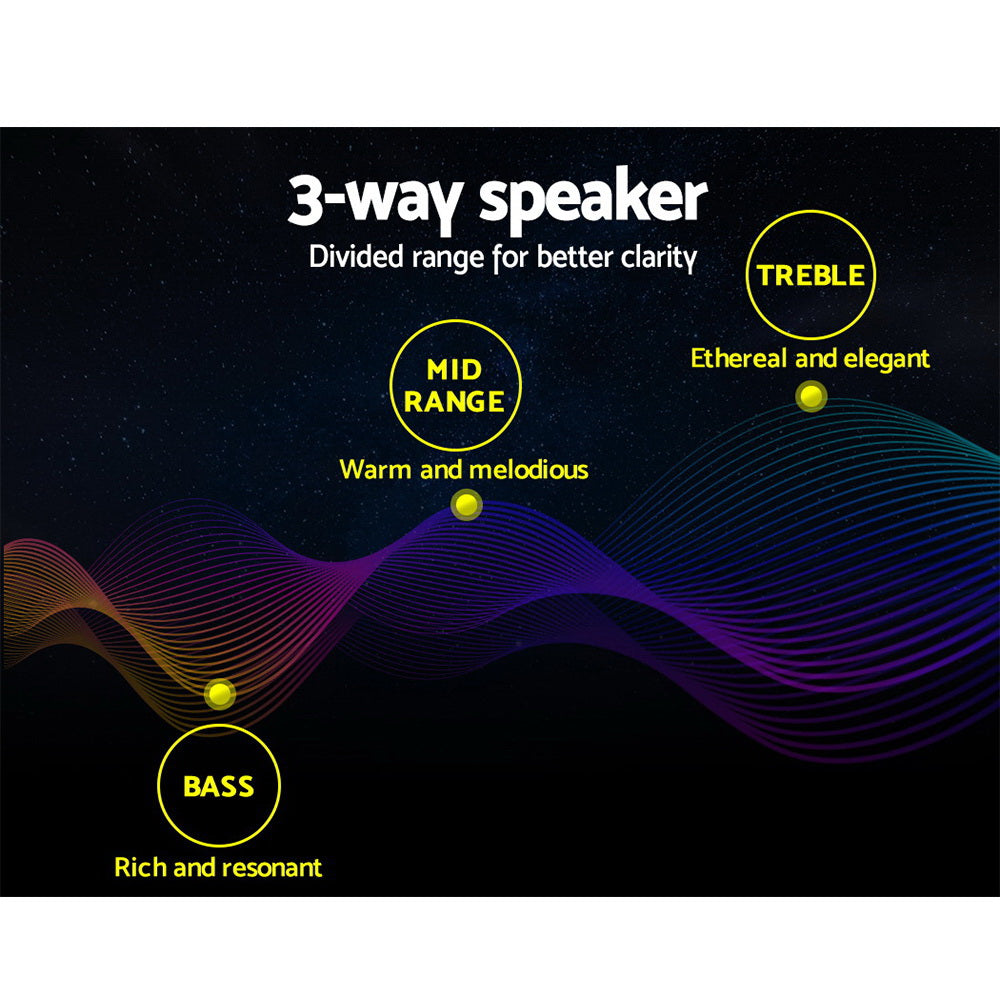 Dual 6.5-Inch LED Illuminated Car Speaker System
