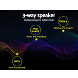 Dual 6.5-Inch LED Illuminated Car Speaker System - 45-Degree Angle