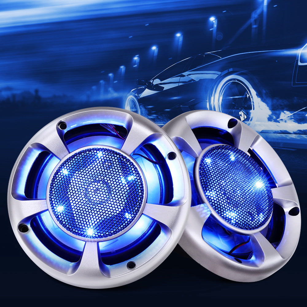 Dual 6.5-Inch LED Illuminated Car Speaker System