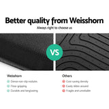 Weisshorn 3D Custom Fit Rubber Floor Mats for Ford Ranger PX PX2 PX3 Dual Cab (2011-2019) - Side View
