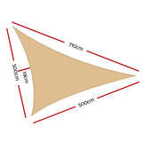 Deluxe 5x5x7m UV Protection Shade Sail Canopy - 280gsm Outdoor Fabric - Front View