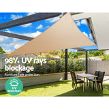 Deluxe 5x5x7m UV Protection Shade Sail Canopy - 280gsm Outdoor Fabric - Rear View