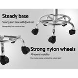 Artiss Set of 2 Hydraulic Lift Round Swivel Salon Stools in Black - Low Angle