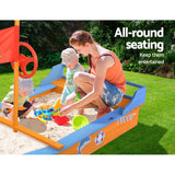 Keezi Pirate Ship Canopy Sand Play Area - Top-Down View