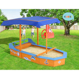Keezi Pirate Ship Canopy Sand Play Area - Rear View
