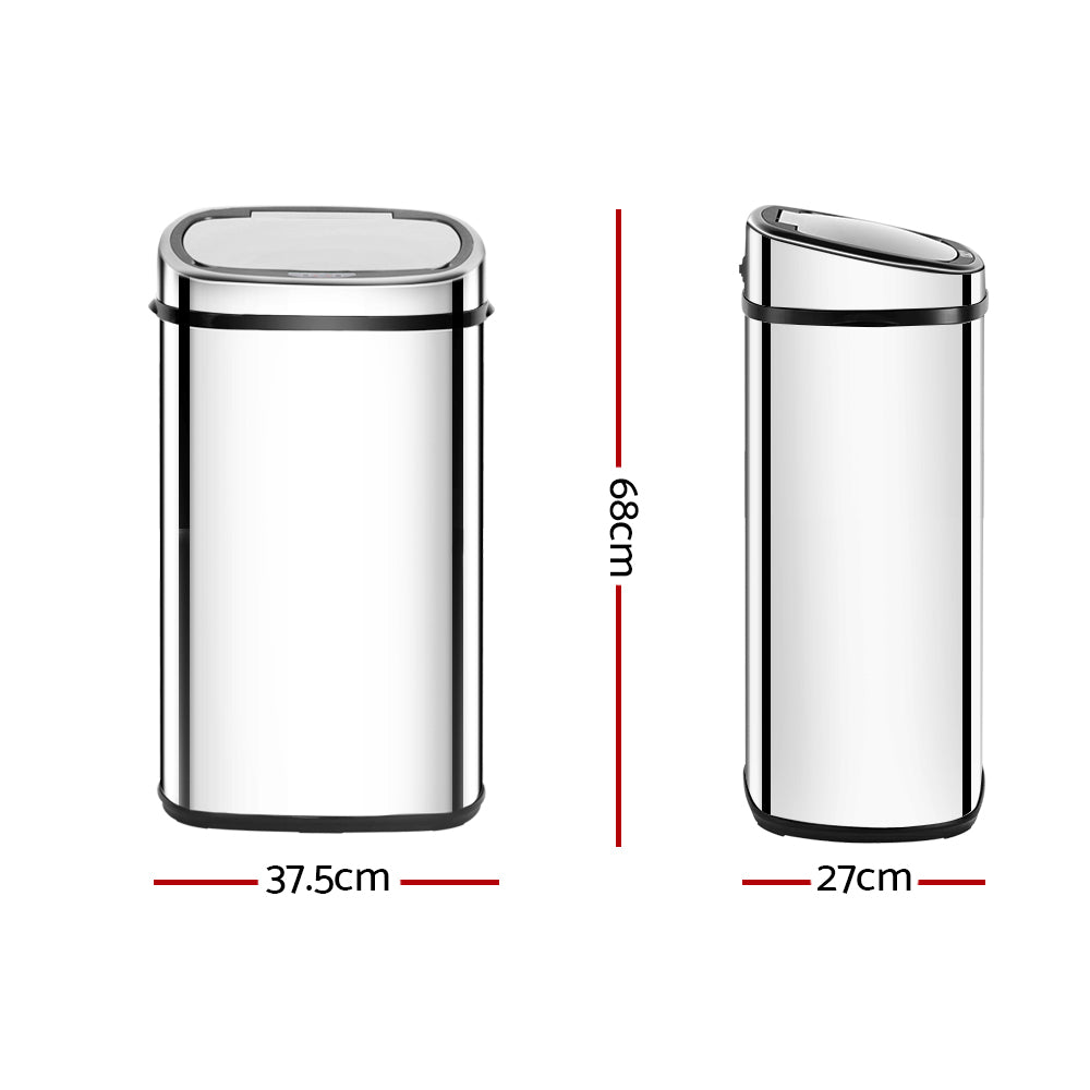 58L Automatic Stainless Steel Sensor Trash Bin