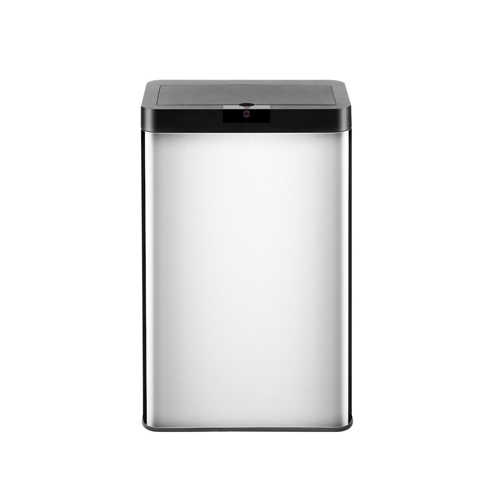 Smart 60L Motion-Sensor Trash Can with Stainless Steel Design and Dual Power Options