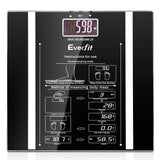Digital Body Fat & Hydration Bathroom Scale - Everfit 180KG Electronic Weight Tracker
