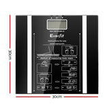 Digital Body Fat & Hydration Bathroom Scale - Everfit 180KG Electronic Weight Tracker - Front View
