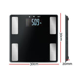 Smart Bluetooth Health Monitoring Scale with 180KG Capacity - Side View
