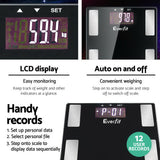 Everfit Advanced Digital Body Composition Scale with BMI and Body Fat Measurement - Side View