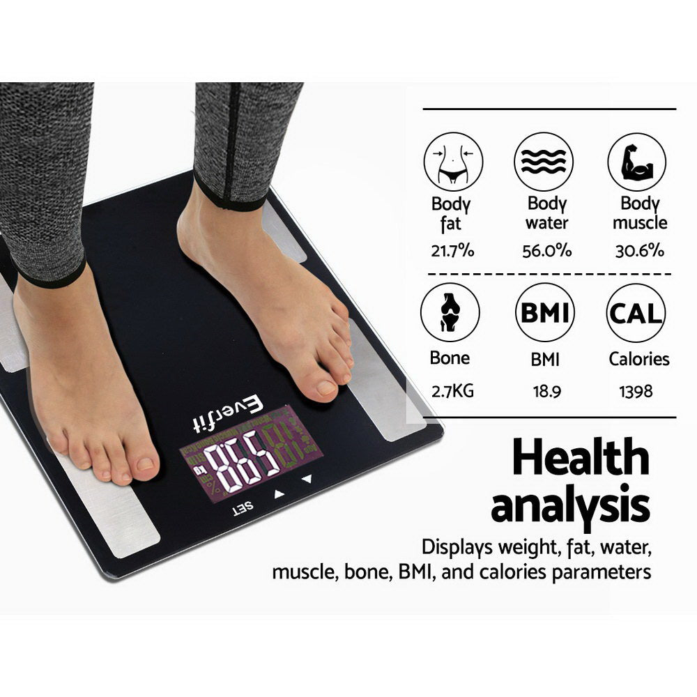 Everfit Advanced Digital Body Composition Scale with BMI and Body Fat Measurement