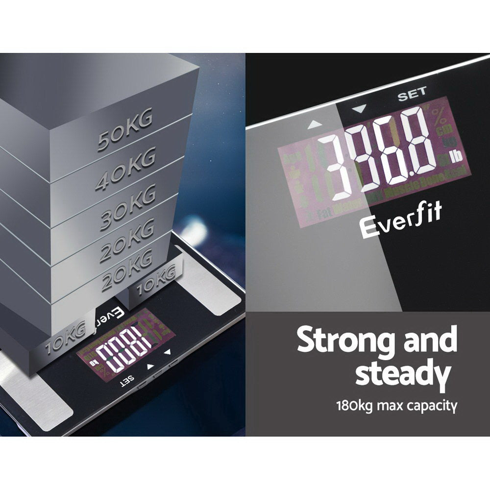 Everfit Advanced Digital Body Composition Scale with BMI and Body Fat Measurement