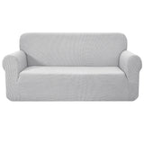 Artiss Elastic Stretch Sofa Slipcover for 3-Seater Couch - Grey Lounge Protector - Front View