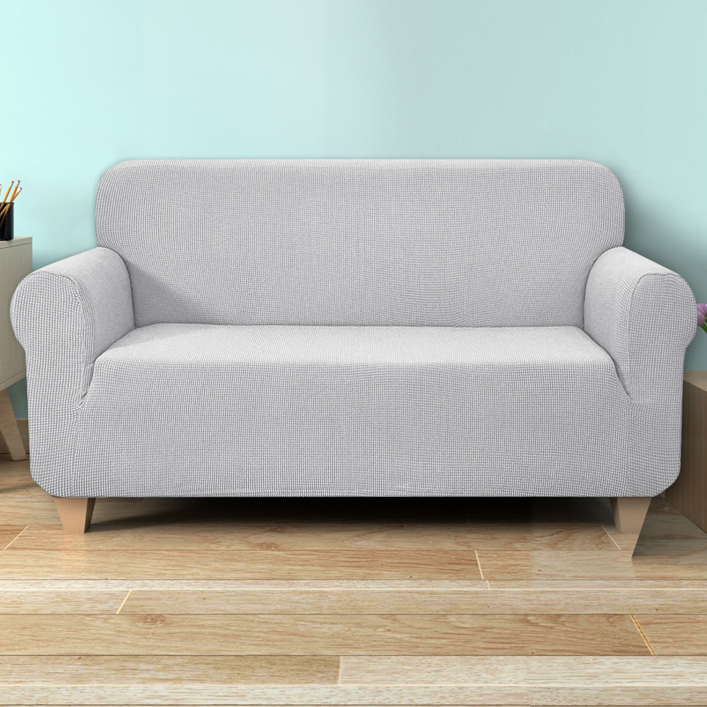 Artiss Elastic Stretch Sofa Slipcover for 3-Seater Couch - Grey Lounge Protector