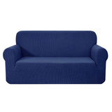 Artiss 3-Seater Navy Stretchable Sofa Cover - Durable Slipcover Protector - Front View