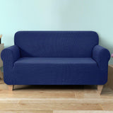 Artiss 3-Seater Navy Stretchable Sofa Cover - Durable Slipcover Protector