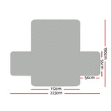 Artiss Quilted Microfibre Sofa Cover for 2-Seater Couch - Grey Lounge Protector - Side View