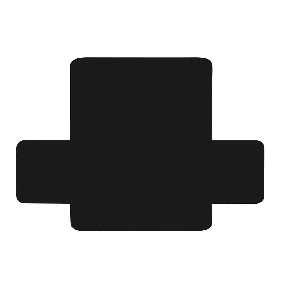 Quilted Microfibre Sofa Protector Cover for 3-Seater Couch - Black