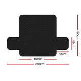Quilted 3-Seater Black Sofa Cover by Artiss - 100% Water Resistant & Machine Washable - Side View