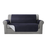 Diamond-Quilted 3-Seater Sofa Cover - 100% Water Resistant Dark Grey by Artiss - Front View