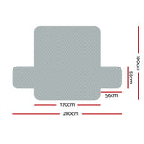 Waterproof Grey 3-Seater Diamond-Quilted Sofa Cover by Artiss - Side View